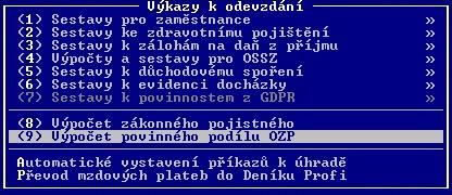 Zobrazí se tato tabulka: dle volby výpočtu Nyní můžete nastavit parametry, které ovlivní výpočet: Zahrnout měsíce od - do: provozuje-li zaměstnavatel svou činnost pouze po část kalendářního roku,