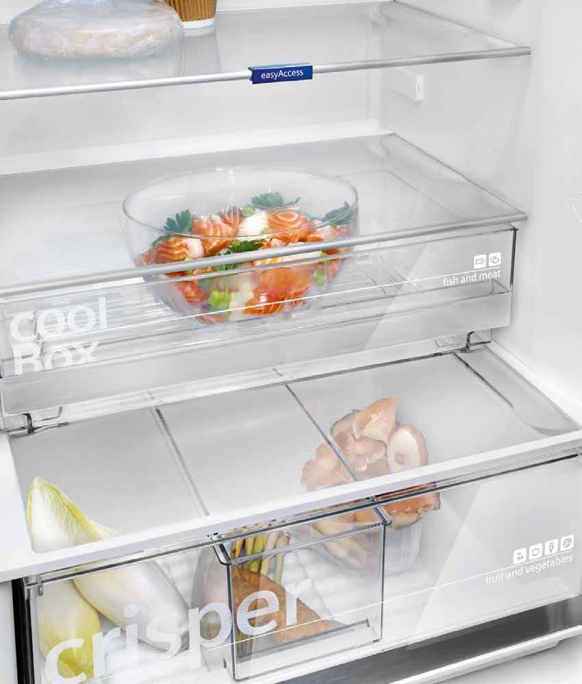 Technologie, které Vás přesvědčí coolbox Uchová maso a ryby až 2 x déle čerstvé: coolbox coolbox je speciální přihrádka umístěná v chladicím prostoru u kombinací, kde lze podle nastavení a aktuální