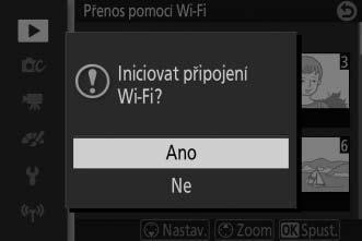 3 Stiskněte tlačítko J. Stisknutím tlačítka J dokončete operaci. Zobrazí se dialog pro potvrzení. 4 Vyberte možnost Ano. Vyberte možnost Ano a stiskněte tlačítko J.