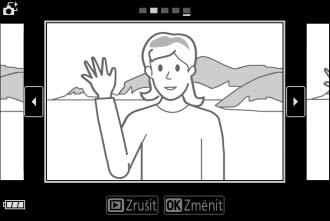 Ze snímků zaznamenaných v režimu inteligentního výběru snímku se zobrazí pouze nejlepší snímek (při stisknutí tlačítka 2 pro zobrazení dalšího snímku fotoaparát přeskočí kandidáty na nejlepší snímek;