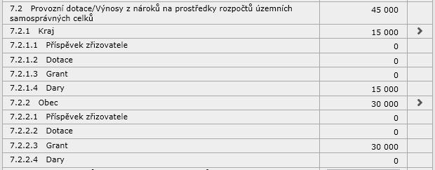 Po vyplnění všech nákladů a výdajů použijte tlačítko OK k uložení údajů a návratu na stránku výkazu služby. 3.9.