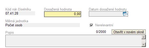 Dosažené hodnoty se v monitorovacích zprávách uvádějí KUMULATIVNĚ, tedy vždy souhrnně za sledované období od počátku projektu do konce příslušného monitorovacího období.