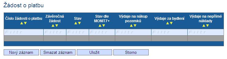 Typ žádosti výběr z číselníku typ žádosti ex-ante nebo ex-post. Organizační složky státu volí vždy ex-post.