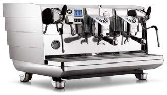 VA 358 WHITE EAGLE T3 Tradiční profesionální espresso kávovar vybavený novou technologií T3; TFT Multifunkční displej; Nezávisle programovatelné hlavy kávovaru; Izolované bojlery; HEES systém pro