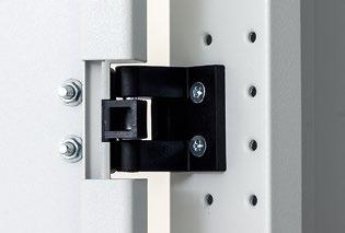 800 x 800 mm Flexibilní otevírání dveří Vlastní systém pantů umožňuje otevírání dveří pod úhlem téměř 180.