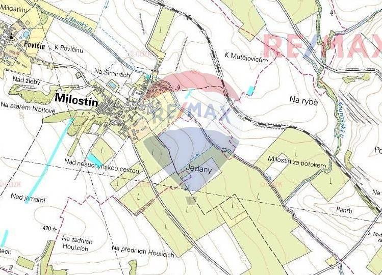 Záznam o prodeji srovnávané nemovitosti č. 3 1. Identifikace Prodej, Pozemek, 26611 m 2, Milostín, okres Rakovník Celková cena: 530.000 Kč Adresa: Milostín, okres Rakovník 2.