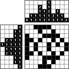 Popis jednotlivých částí hry Griddlers: Mřížka místo, které obsahuje výsledný obrázek. Rozměr mřížky není teoreticky omezen. Mřížka může obsahovat stejný počet řádků a sloupců (např.