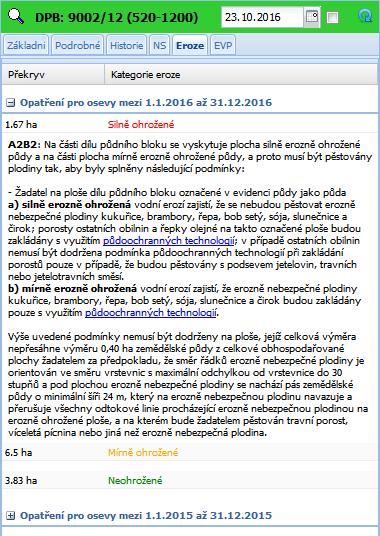 Pro účely opatření restrukturalizace a přeměny vinic, zelené sklizně a klučení je osázená plocha vinice definována vnějším obvodem plochy osázené révovými keři, k níž je přidána nárazníková zóna o