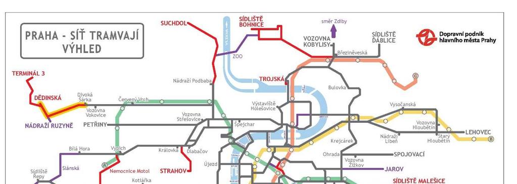 Projektování dopravy Etapové přivedení tramvají ke stanici metra Pankrác, případně další etapové ukončení nových tramvajových tratí úvraťovým obratištěm, bude vyžadovat zachování a případně i