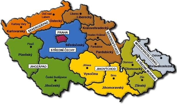 Regiony NUTS III odpovídají krajům ČR. Regiony NUTS IV korespondují s okresy na území ČR. Regiony NUTS V jsou shodné s obcemi či svazky obcí a mikroregionů České republiky.