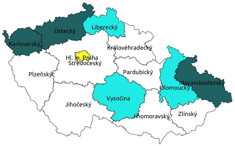 v diplomové práci, vyplývá, že rozdíly se prohlubují mezi hlavním městem Prahou a ostatními kraji na území ČR.