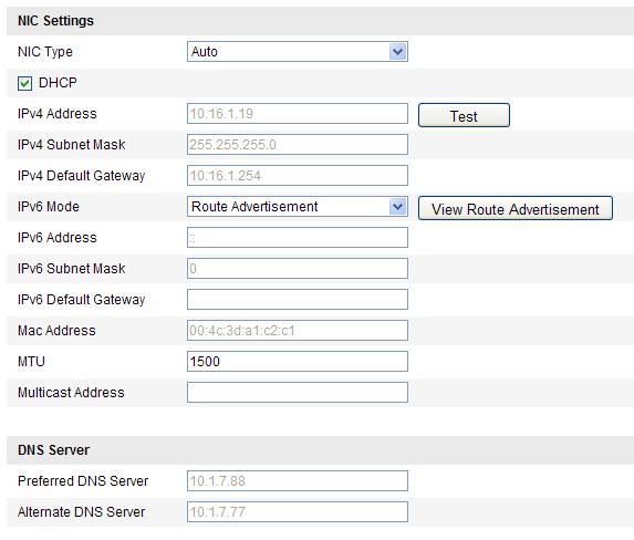 51 1. Otevřete rozhraní pro nastavení protokolu TCP/IP: Configuration > Basic Configuration > Network > TCP/IP Nebo Configuration > Advanced Configuration > Network > TCP/IP Obrázek 6 7 Nastavení