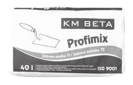 PROFIMIX TO 02 Tepelně izolační omítka Omítka zvyšující tepelný odpor konstrukce, lze aplikovat strojně i ručně.