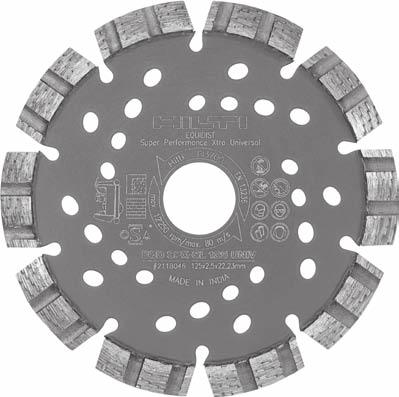 Equidist - velmi vysoká rychlost řezání do železobetonu díky unikátní vlnové geometrii segmentů - silné ocelové jádro a technologie laserového navařování pro maximální spolehlivost a bezpečnost -