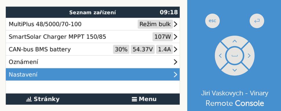 Nastavuje se dolní mez použití baterie SOC1 (typicky 20% léto, 50% zima), pokud je baterie vybita pod tuto hodnotu, aktivuje se 100% podpora sítě (25A) a baterie přestane být do odběru 25A používána.