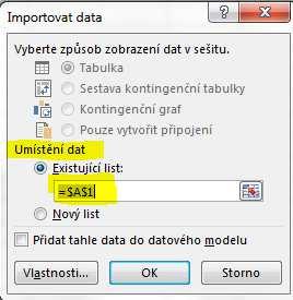 Ten dle print screenu změňte na Text Po kliknutí na Dokončit se ještě zobrazí