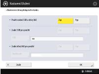 Konfigurace stroje podle funkce připojení mobilního zařízení Nastavení osobního režimu <Použít osobní SSID a síťový klíč> Vyberte <Zap>.
