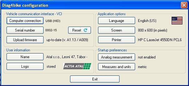 13): Sekce A: 1 - Zadání způsobu komunikace s PC viz kap. 5.2.4.5 doporučeno použít tlačítko Reset 2 - Zadání sériového čísla viz kap. 5.2.4.6 doporučeno použít tlačítko Reset 3 - Aktualizace firmware viz kap.