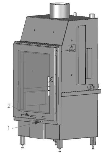 1. Technický popis Název: Krbová vložka s teplovodním výměníkem E3 PEPO Výška: 1473 mm, včetně komínového nástavce (140 mm) Šířka: 654 mm Hloubka: 646 mm Hmotnost: 340 kg Celkový výkon: 23 kw Tepelný