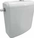 tlačítko k nádržce, bílá WC mísa závěsná IDEA WC sedátko, duroplast Zvukoizolační podložka pro