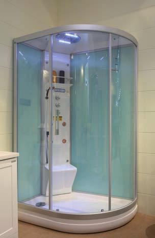 Posuvný držák sprchy - - Stropní sprcha AMAZONSKÝ DÉŠŤ Pární lázeň 3 kw Regulace teploty páry Dotykové elektronické ovládání