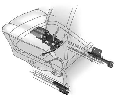 speciální zvedací mechanismus je umístěn pod sedačkou zdvihání