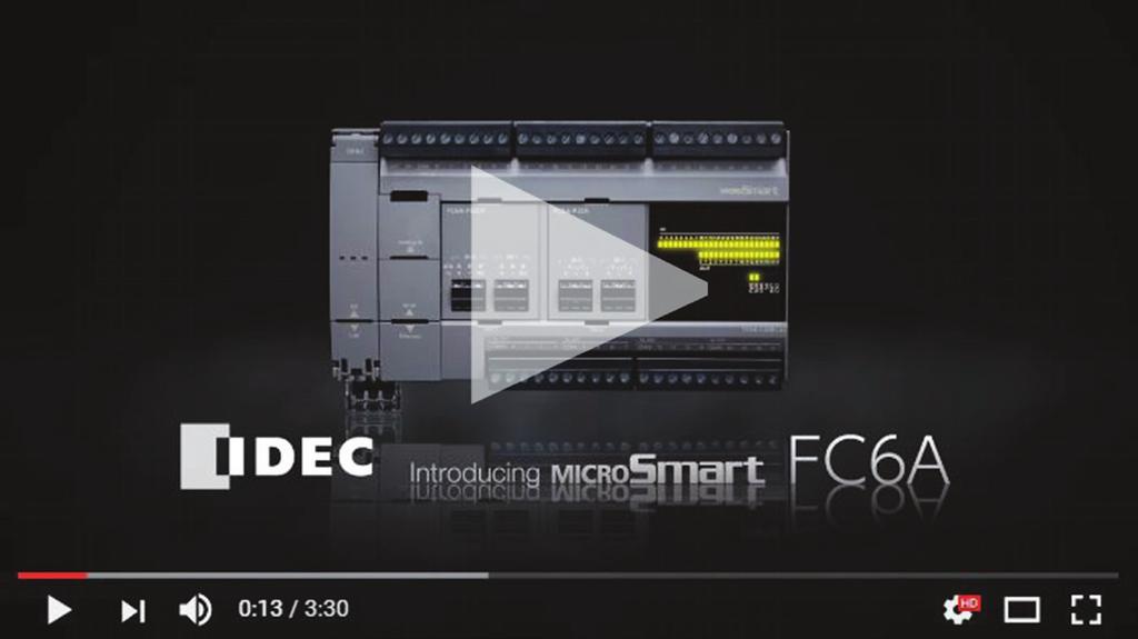MicroSmart FC6A nabízí výkon systému PAC v kombinaci s jednoduchým programováním HMI Modul Základní modul Rozšiřující moduly Rozšiřující modul montovaný z čelní strany Nový FC6A