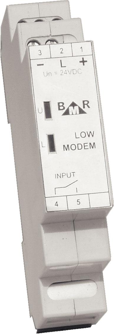 2.3.2. LOW_MODEM LOW_MODEM modem spolupracuje s GSM bránou nebo telefonním komunikátorem pro pevné linky.