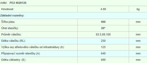 [2] 2.2.1 VÁLEČKOVÁ STOLICE PRO HORNÍ (NOSNOU) VĚTEV Vnější válečky pro horní dopravní větev jsou skloněné vzhledem k horizontální rovině o 20 a více.