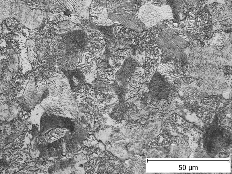 Struktura oceli C45 o průměru 50 mm