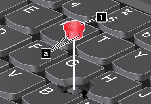 Výměna čepičky Čepička 1 na konci kolíku zařízení TrackPoint je odnímatelná. Jestliže čepičku používáte delší dobu, můžete ji vyměnit za novou.