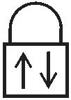 To indicate numerical locking status, locked and unlocked for typing numerical characters. Notes: (1) This symbol should not be used on a key. See also ISO 7000-2012.