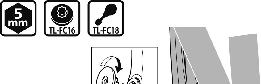 MONTÁŽ 6. Pro dotažení krytky použijte klíč TL-FC16/FC18.