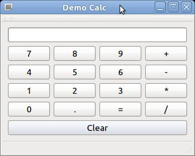 Demo Calc Naše kalkulačka má jedinou pamět a základní aritmetické operace + - * / Vyhodnocení aritmetické operace probíhá následovně převedeme hodnotu z displaye na číslo provede se předchozí
