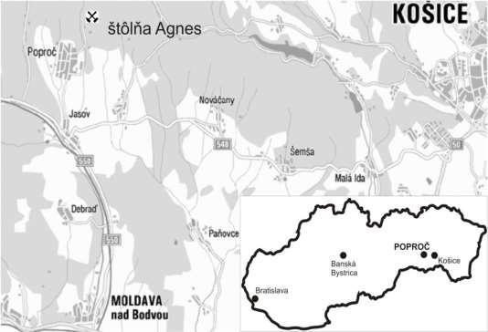 Opustené Sb ložisko Poproč je situované v JV časti Spišsko-gemerského Rudohoria, ťažba Sb rudy začala v 17. storočí a definitívne bola ukončená v roku 1965.