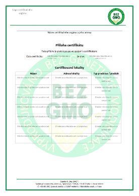 14.3 Certifikát Bez GMO pro potraviny němčina 14.