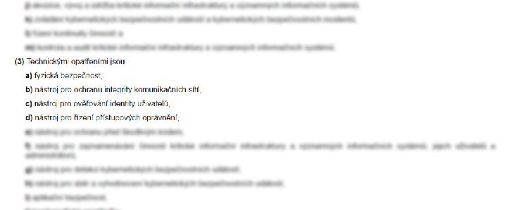 TECHNICKÁ OPATŘENÍ PODLE ZKB o zákon č.