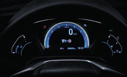 S 6stupňová manuální převodovka Automatická převodovka (CVT) 16" ocelová kola Asistent pro jízdu v kolonách (pouze s CVT) Dálkově ovládané centrální zamykání Textilní interiér Modré podsvícení