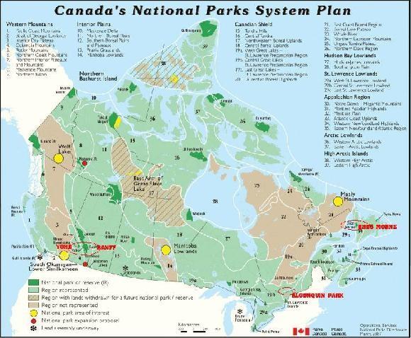 Obr. 3: Mapa národních parků v Kanadě (internet- 6) 2. 3. 2 Národní parky Britské Kolumbie Britská Kolumbie je svou rozlohou třetí největší provincií Kanady.