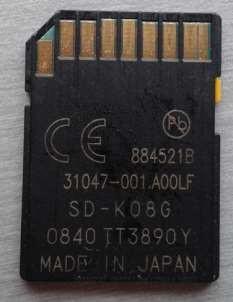 SD kartou Kingston 8 GB, v.č. 884521B - stopa č.