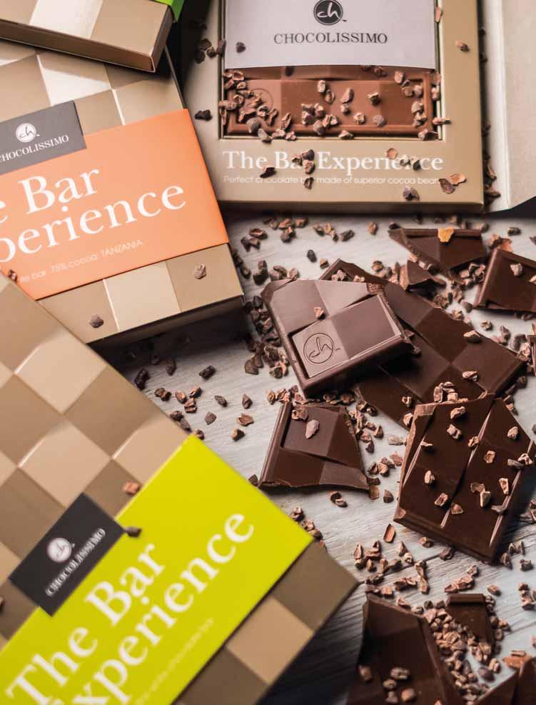 THE BAR EXPERIENCE 9700 MILK CHOCOLATE BAR 40% COCOA GHANA Rozmery balenia: 202 114 12 mm Hmotnosť netto: 80 g Cena bez DPH: 4,15 EUR Výnimočná čokoláda s orientálnym a súčasne ovocným charakterom.