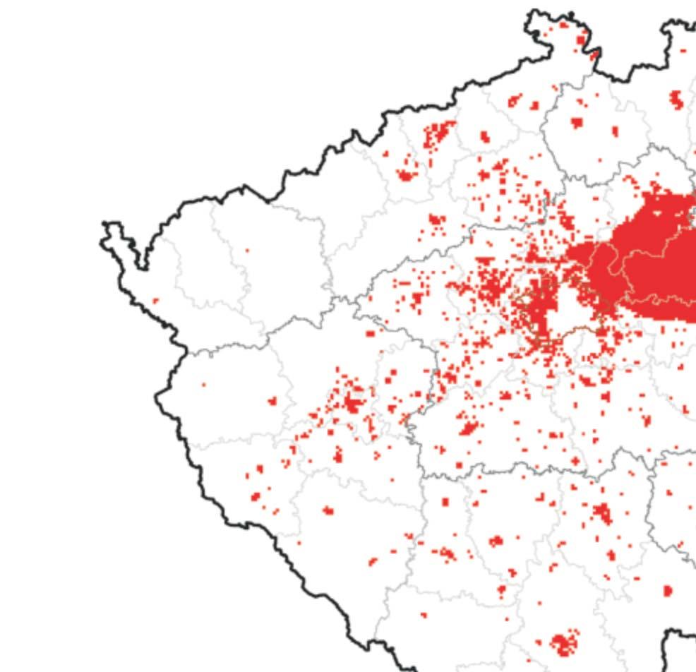 ŽIVOTNÍ PROSTŘEDÍ Mapa překročení imisního limitu (LV) v rámci zón/aglomerací, krajů a obcí s rozšířenou působností České republiky, % plochy územního celku, 2015 pro znečišťující látky uvedené v