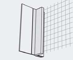 230 cm Profil s integrovanou páskou pro trvalé utěsnění přechodu mezi omítkou a rámem okna, dveří a/nebo lišt výkladců pro