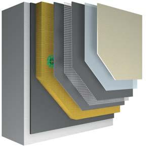 vrstva s armovací síťovinou 5 Mezinátěr 6 Povrchová úprava StoTherm Mineral 1 Lepení 2 Izolace (minerální vlákno) 3 Kotvení 4 Armovací