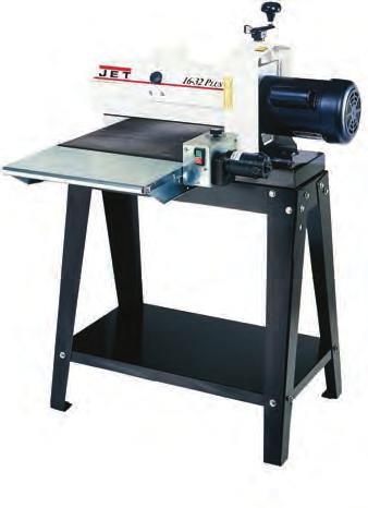 nukční motor vhoný pro nepřetržitý provoz. Masivní 415 x 245mm litinový stůl s přenastavenými polohami na 90 a 45. ntegrovaná T-rážka.