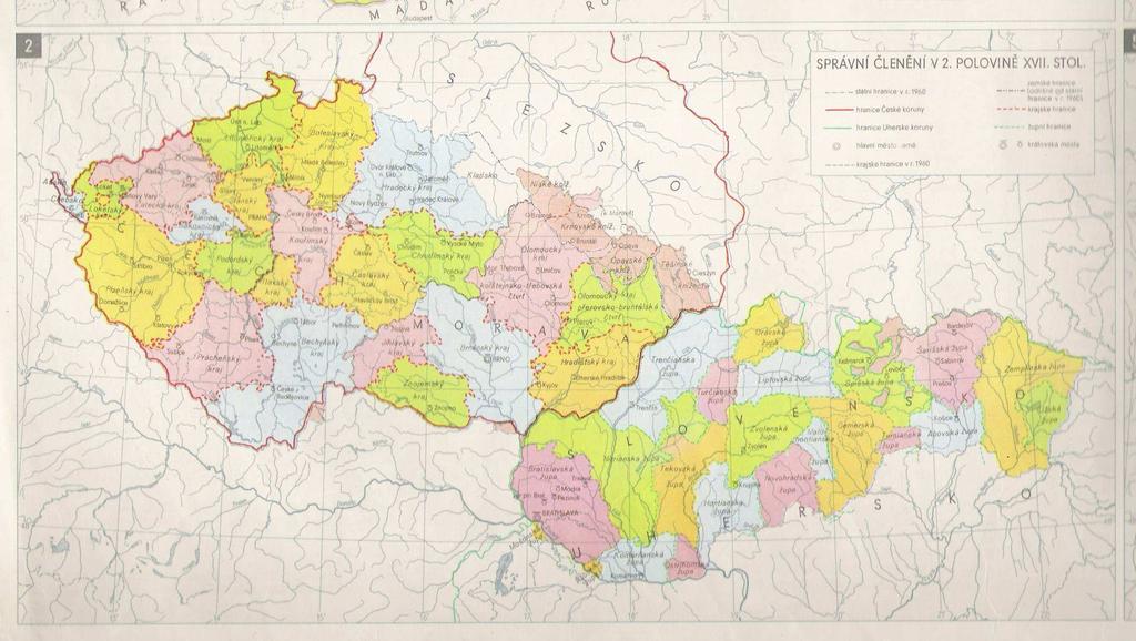 REGIONÁLNÍ POLITIKA A REGIONÁLNÍ ROZVOJ Přednáška č. 5 ÚZEMNĚ SPRÁVNÍ ČLENĚNÍ STÁTU HISTORICKÝ VÝVOJ 1.5. Vývoj do roku 1848 - největšího územního rozsahu a moci dosáhl český stát za Karla IV (před r.