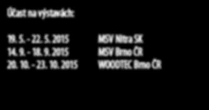 : 734 370 285 e-mail: servis@satrade.cz www.satrade.cz Účast na výstavách: 19. 5.