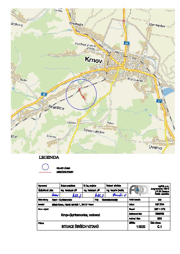 Celková délka stavby cca 1