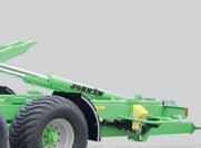 hydraulické zamykání kontejnerů zevnitř ven, asistované sklápění hydraulickým pístem, dodržování norem DIN,
