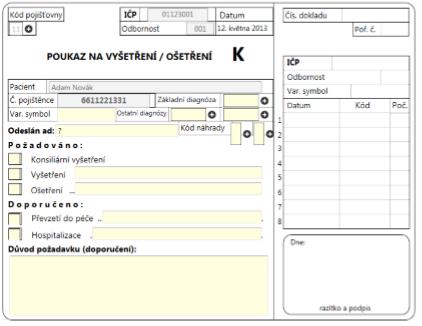 Poznámka: K duplikování předchozí žádanky pacienta lze použít stejnou metodu jako u receptů. Tj.